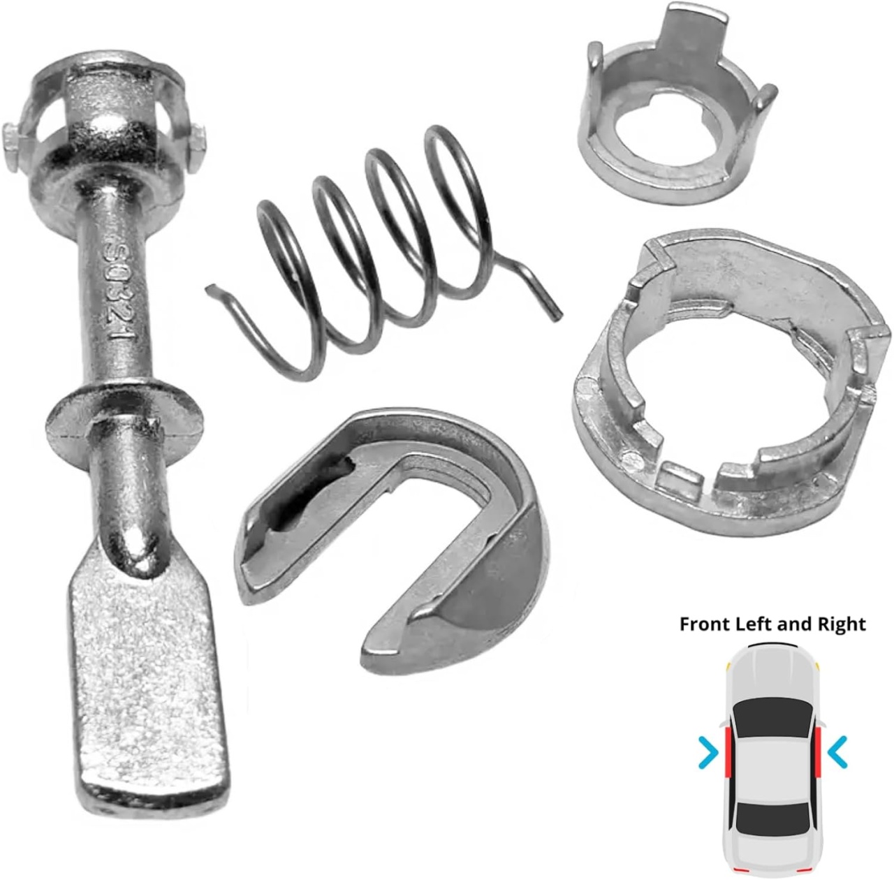 Kit reparatie butuc yala cilindru usa auto Techstar, compatibil VW Polo 6N1 6N2 (1994–2001), cod OE 6N0837223A - 2 | YEO