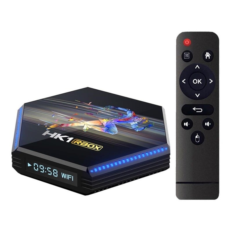 Mini PC Tv Box Techstar® HK1 RBOX R2, Procesor RK3566, Android 11, UHD 8K, 4GB RAM LPDDR4, 32GB ROM, WiFi DualBand, Bluetooth, Gigabit, Telecomanda