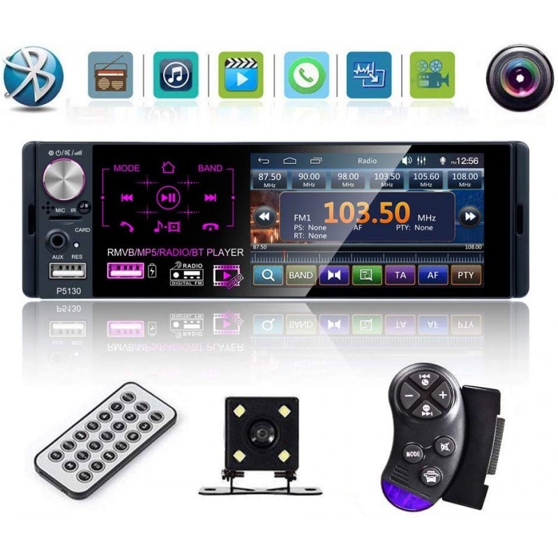 Radio Auto MP5 PLAYER Techstar® 110C SMART 1DIN, cu Display 4.1