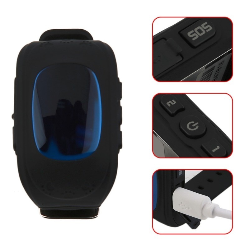 Resigilat Ceas Smartwatch Copii Techstar® Q50, 0.96 inch IPS, Slot Cartela SIM, Tracker GPS, AGPS, LBS, Buton Urgenta SOS, Monitorizare Live, Apelare, Negru - 2 | YEO