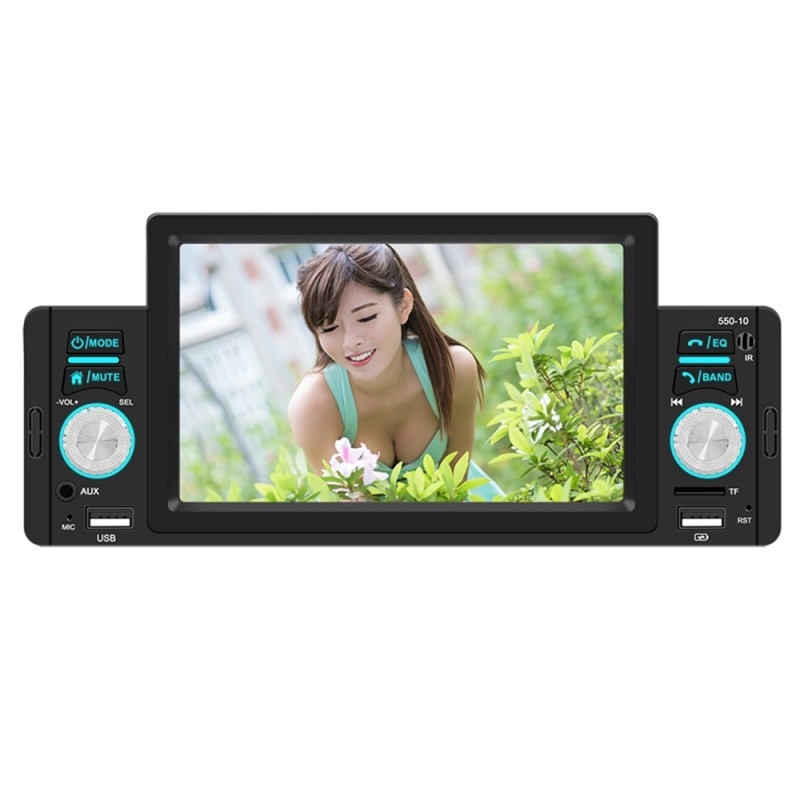 Resigilat MP5 Player Auto Techstar® 5001, Ecran 5 inch, 1280x480P, Compatibil Apple Carplay/Android Auto, Bluetooth, Mirror Link, Card TF, USB, AUX, Negru - 1 | YEO