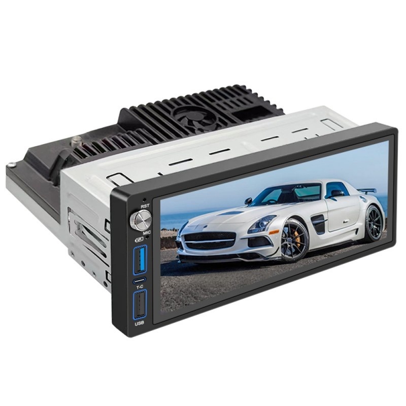 Resigilat MP5 Player Auto Techstar® 6087, Ecran 6.86 Inch, 1280x480P, DC 12V, Compatibil Apple Carplay/Android Auto, Bluetooth, Mirror Link, 2 x USB, Negru - 3 | YEO