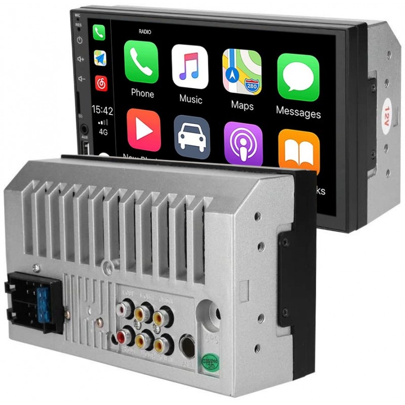 Resigilat MP5 Player Techstar® 7023C, 2DIN, Apple CarPlay, Android Auto, Ecran HD Touch 7