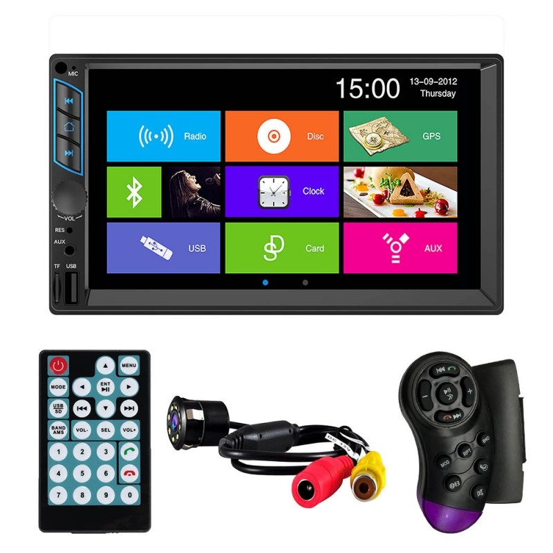 Resigilat MP5 Player Techstar® 7059, 2DIN, Camera Marsarier, Ecran HD Touch 7