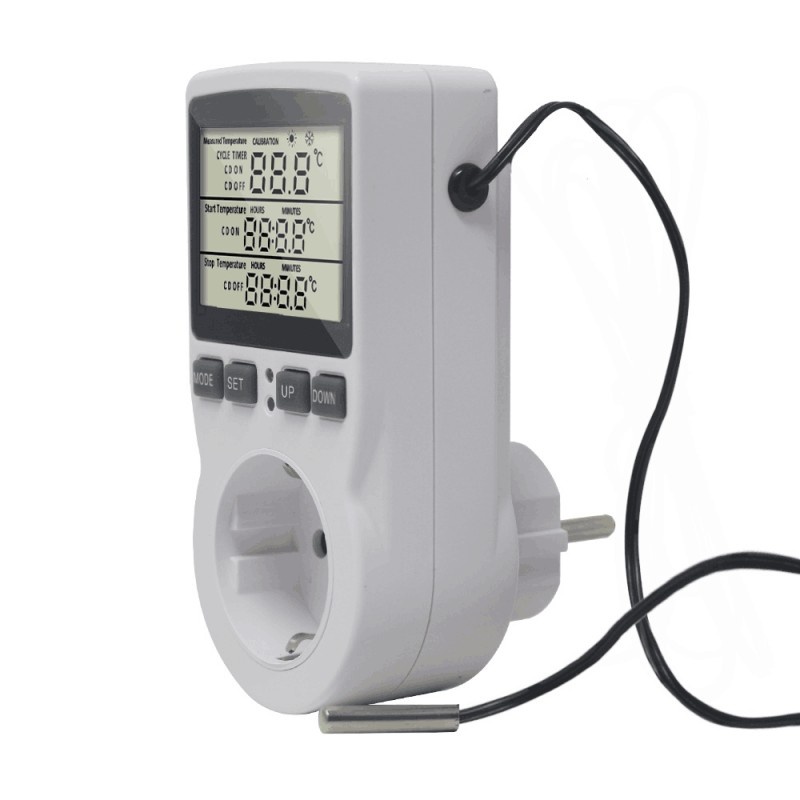 Resigilat Priza Programabila Techstar® KT3100, Digital Timer, Priza Intrerupator, 230V, 16A, Programabila Timp/Temperatura, Termostat, Senzor Temperatura (3m) - 2 | YEO