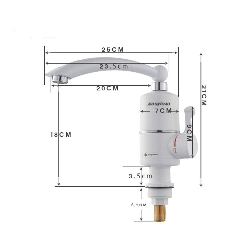 Robinet Electric cu incalzire instantanee, Putere 3000W, Model Tankless pentru Baie/Bucatarie - 2 | YEO