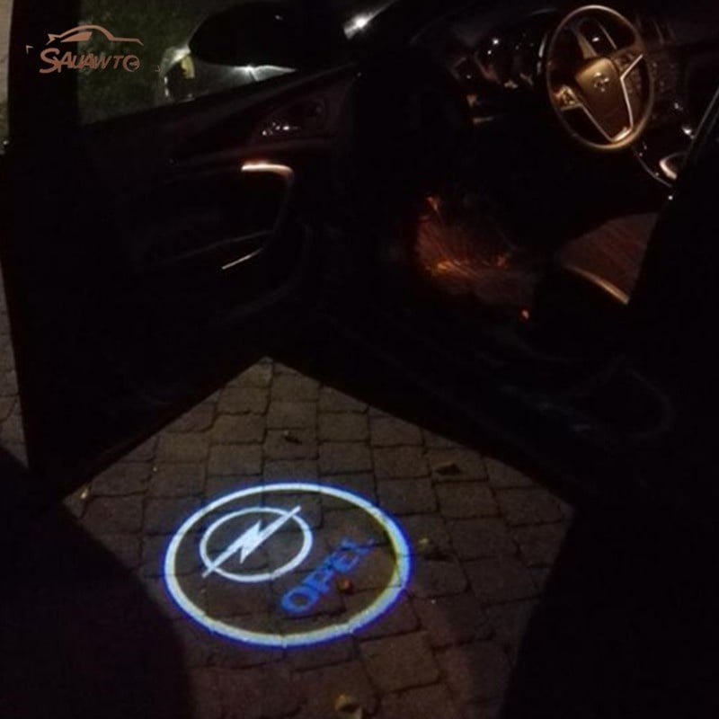 Set 2 Bucati Emblema Logo LED Portiera dedicata Marca Auto OPEL - 3 | YEO