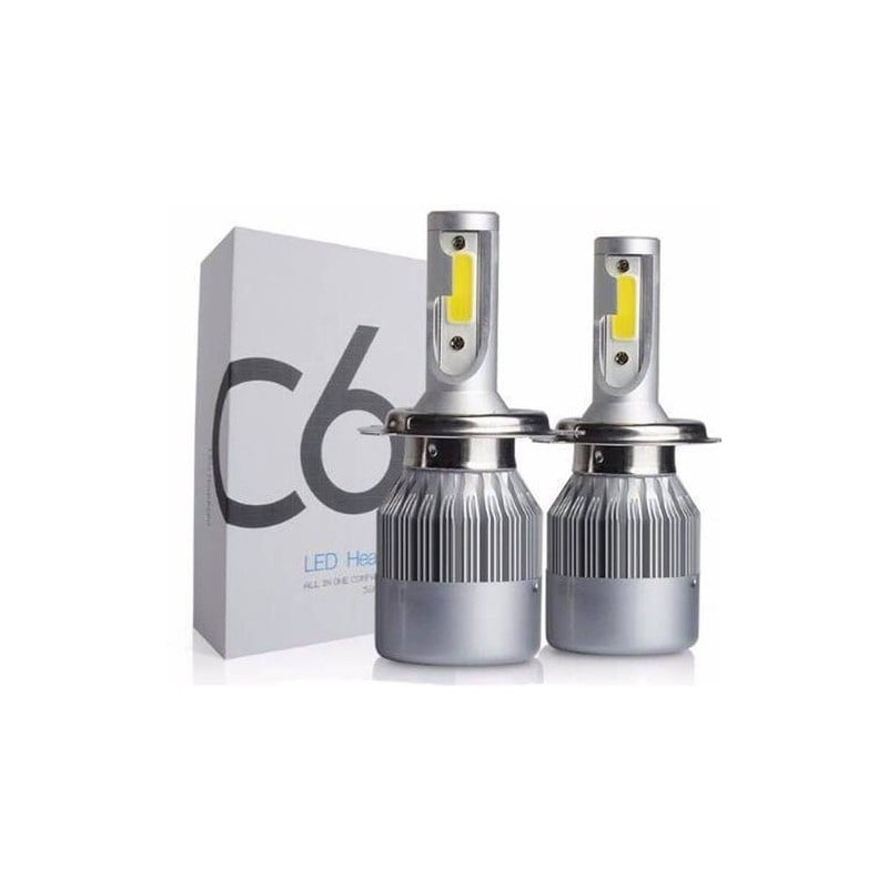 Set 2 LED-uri Auto Techstar® C6, H4, 36w, 3800 Lumeni, 6500K, AUTO, 12-24 Volti, COB - 3 | YEO