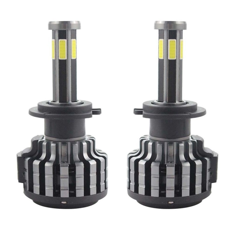 Set 2 LED-uri Auto Techstar® F6, H7, 45w, 5000 Lumeni, 6500K, AUTO, 12-24 Volti, COB, Canbus