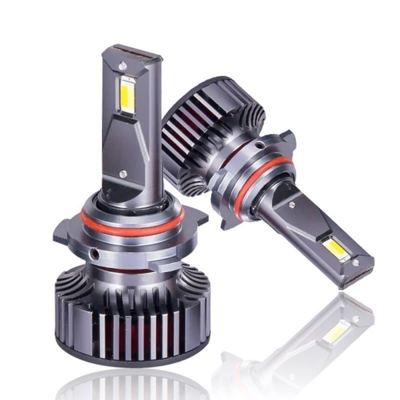 Set 2 LED-Uri Auto Techstar® K9 9012, 110w, 6000 Lumeni, 6500K, AUTO, 12-24 Volti, COB, IP68, Canbus, Miez Cupru, Radiator Aluminiu - 1 | YEO