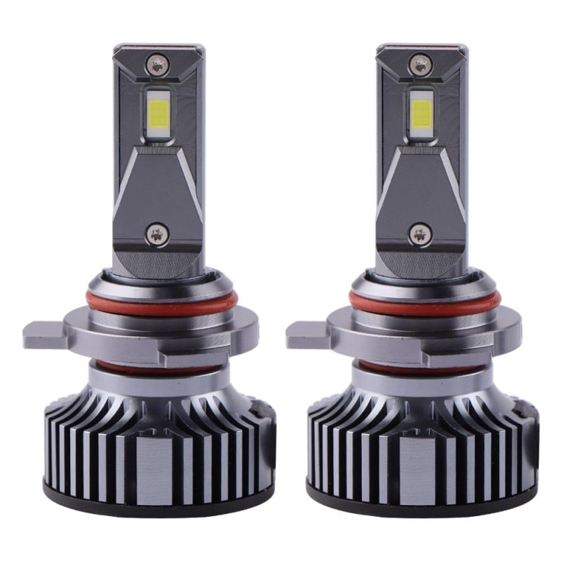 Set 2 LED-Uri Auto Techstar® K9 9012, 110w, 6000 Lumeni, 6500K, AUTO, 12-24 Volti, COB, IP68, Canbus, Miez Cupru, Radiator Aluminiu