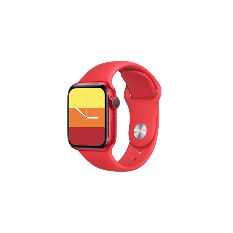 Poze Smartwatch Techstar® HW18, Ecran Touch HD 1.6 inch, Bluetooth 5.2, Senzor Tensiune, Puls, Oximetru, 2 Bratari, Silicon si Textil, Rosu