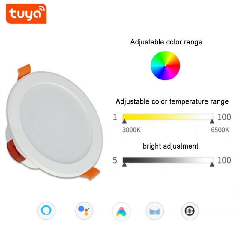 Spot Led RGB inteligent Techstar® ,5W, 2700-6500K, Control vocal, compatibil cu Amazon Alexa si Google Home, WiFi 2.4 GHz, Alb - 2 | YEO