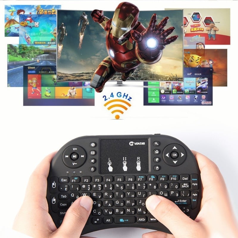 Tastatura Wireless Techstar® i8, Air Mouse, Touchpad, 2.4ghz, pentru Android TV si Mini PC - 2 | YEO