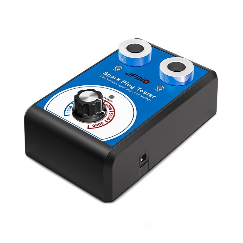 Tester de bujii auto JFIND B0198-1, analiza de aprindere a mașinii pe benzină 12V, reglabil cu doua orificii, 6000 rpm, Albastru/Negru