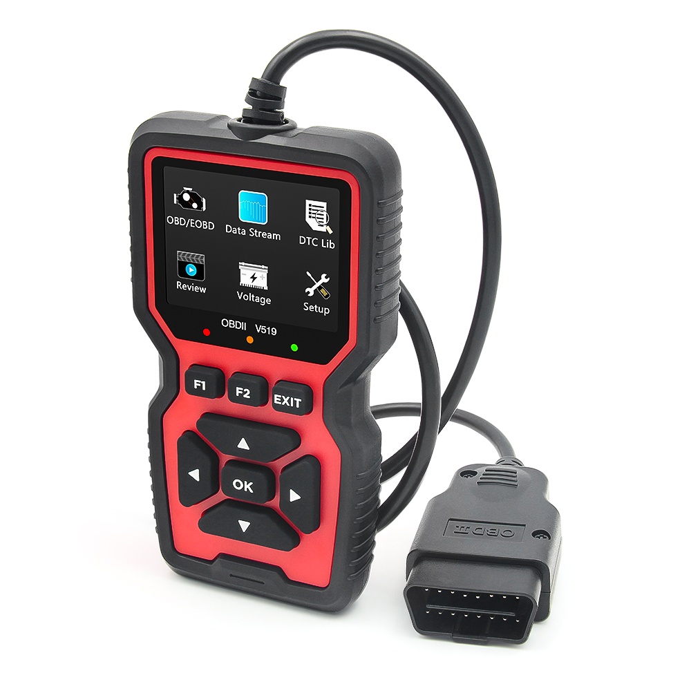 Tester Diagnoza Auto Techstar V519 OBD2, diagnoza motor, citire si stergere coduri eroare, tensiune baterie, compatibil masini OBDII, afisaj color - 2 | YEO