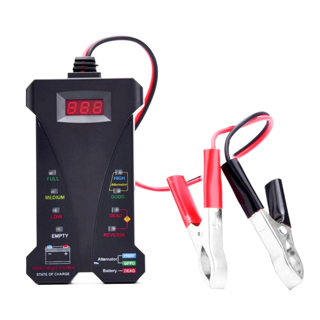 Tester Digital pentru Baterii Auto 12V Techstar® cu Voltmeter si Analizor al Sistemului de Incarcare al Alternatorului - 1 | YEO