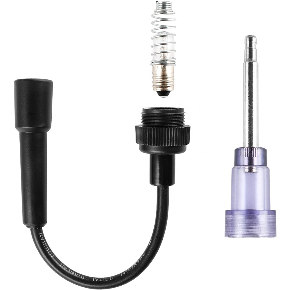 Tester scanteie bujie in linie Techstar, universal auto/moto/ATV, cu indicator luminos, diagnostic rapid „no spark”, montaj intre firul de bujie si bujie