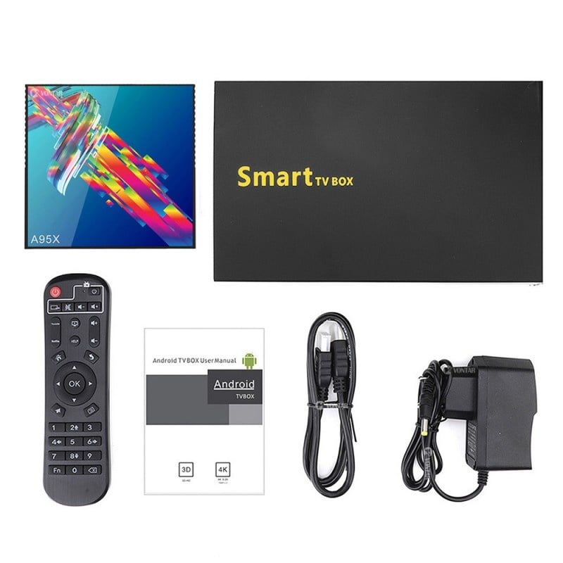 TV Box Techstar® A95X R3, Android 9, 2GB RAM, 16GB ROM, 4K HDR ,WiFi 5GHz, SPDIF, AV, RK3318 - 3 | YEO