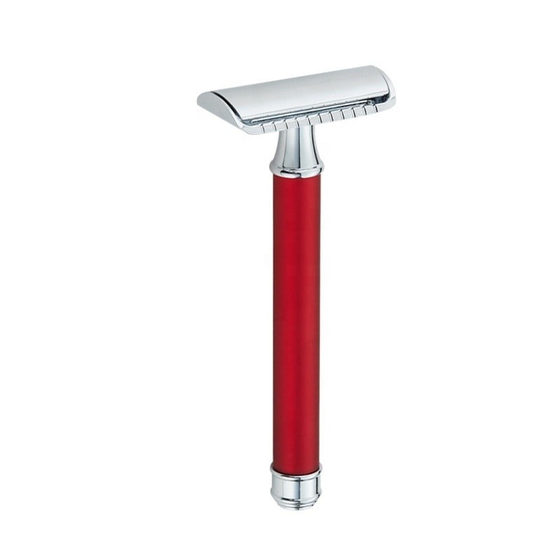 Aparat de ras Classic Safety Razor Techstar® SR6, Aliaj de Zinc, Cu Lame De Rezerva, Reutilizabil, Ecologic, Argintiu