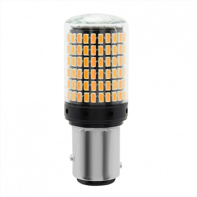 Bec Led Auto Techstar® BAY15D, 1157, Galben, 12V, 21W, 800 lm, Argintiu