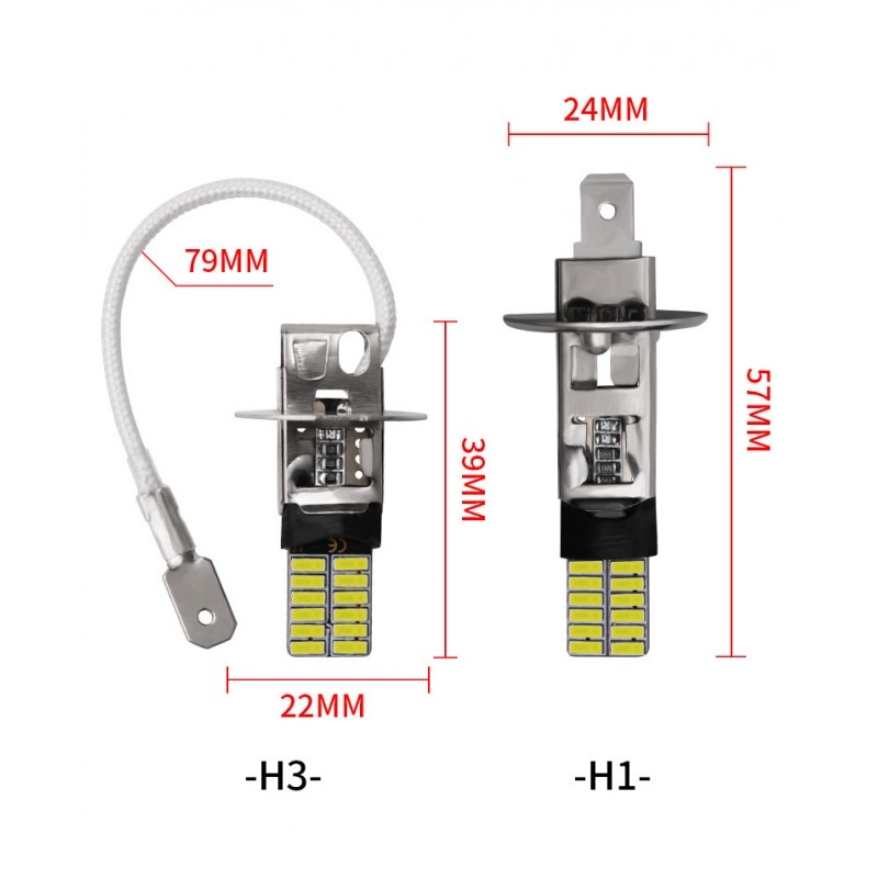 Bec Led Auto Techstar® H1, Alb Rece, 6000K, 12V, 576 lm - 3 | YEO