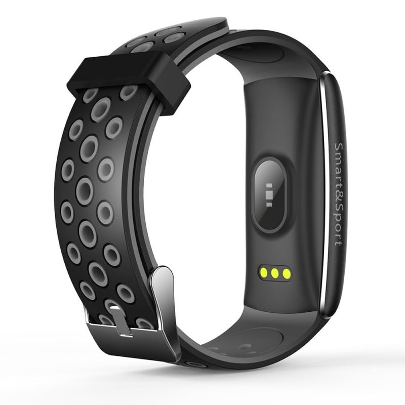 Bratara Fitness Techstar® Q8S Negru, 0.96 inch IPS, Alerte, Monitorizare Cardiaca, Tensiune, Oxigenare, Bluetooth 4.0 - 2 | YEO