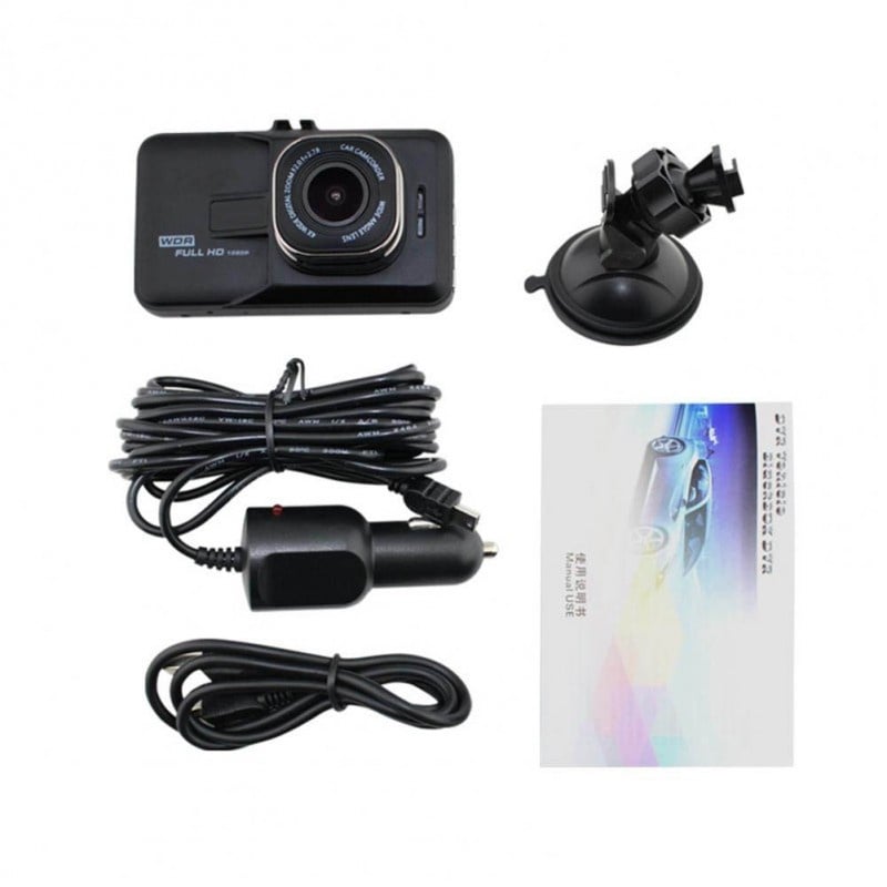 Camera Video Auto Dubla Techstar® T636, FullHD, 1080P, Functie WDR, Camera Marsarier 720P, Ecran 3