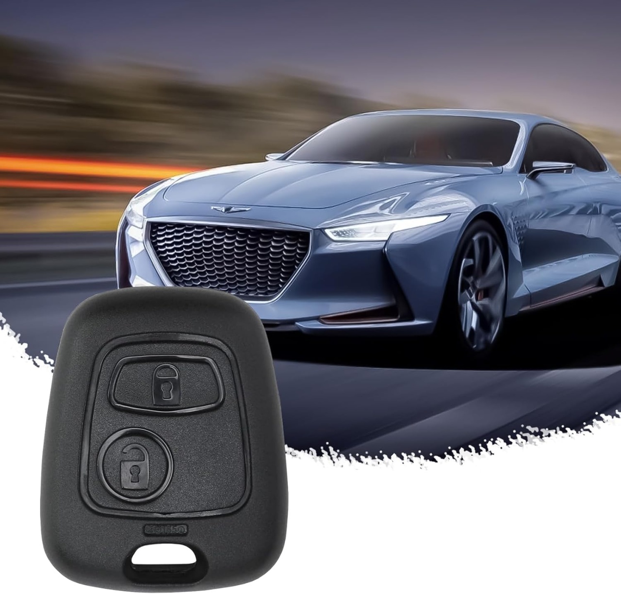 Carcasa Cheie Auto Techstar cu 2 Butoane Compatibila Toyota Aygo, Peugeot 107, Citroen C1 - 3 | YEO