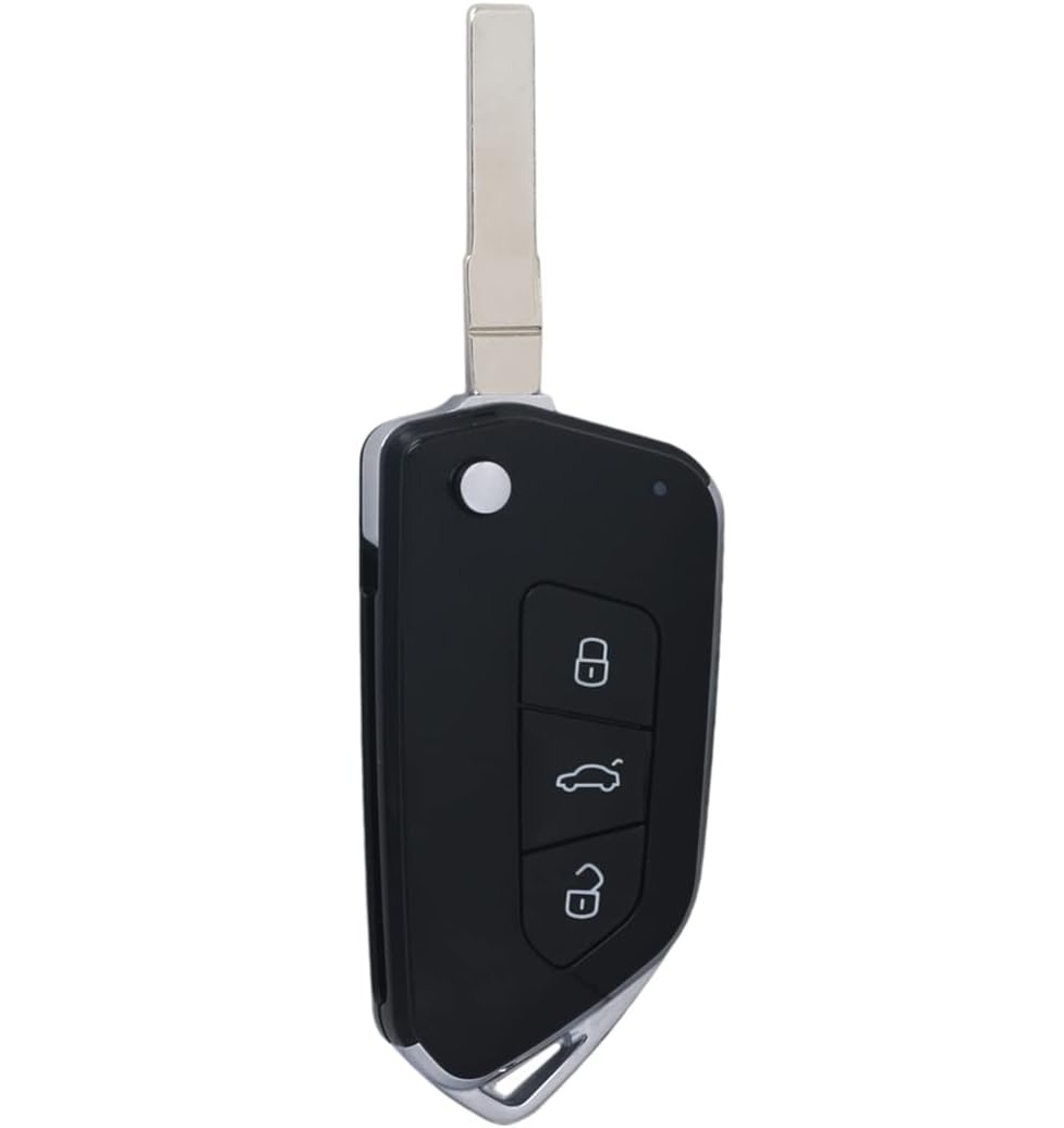 Carcasa Cheie Auto tip Briceag Techstar Modificata, 3 Butoane, Compatibila Volkswagen Golf 5, Passat B6, Touran, Jetta, Skoda Octavia 2 – design sport, model imbunatatit - 3 | YEO