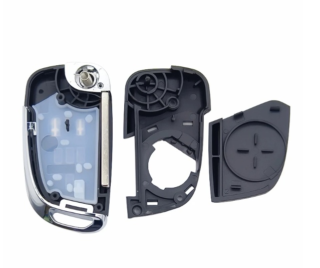 Carcasa cheie auto transformatoare Techstar cromata cu 3 butoane – compatibila Opel & Chevrolet Astra, Corsa, Cruze, Captiva, Aveo - imagine 3