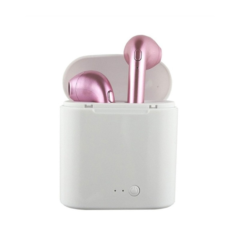 Casti Audio Wireless Techstar® i7S, Bluetooth, Rose, Tip in-ear, pentru IOS si Android - 3 | YEO