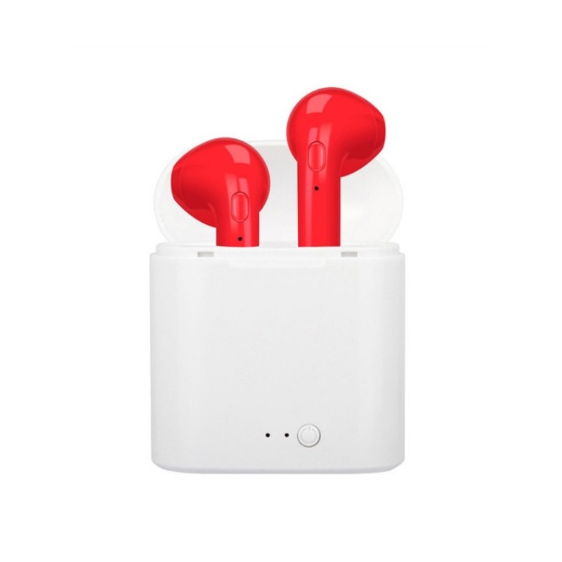 Casti Audio Wireless Techstar® i7S, Bluetooth, Rosu, Tip in-ear, pentru IOS si Android - 3 | YEO