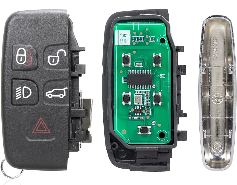 Cheie Auto Completa Programabila 433MHz, cu 5 butoane, cip PCF7945, compatibila Land Rover Discovery, Freelander, Range Rover, Evoque, Jaguar F-Pace, XF – FCCID: KOBJTF10A - 1 | YEO