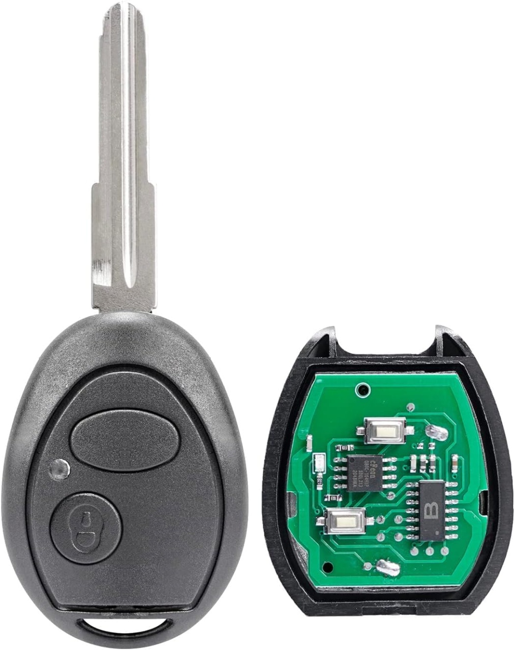 Cheie Auto Programabila Completa Techstar, 433MHz cu 2 butoane, compatibila Land Rover Discovery 2 TD4 TD5 1998–2004 – cip ID73, FCCID: N5FVALTX3, cu lama netaiata si electronica completa - 2 | YEO
