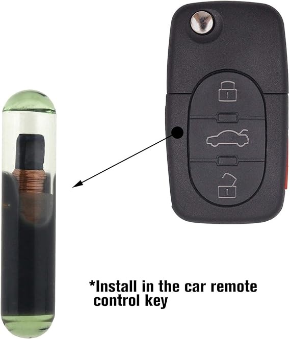 Cip Transponder Auto Aftermarket, Blank, ID48 CAN Tip Sticla A2 (TP25) – Compatibil cu Audi criptat - 3 | YEO