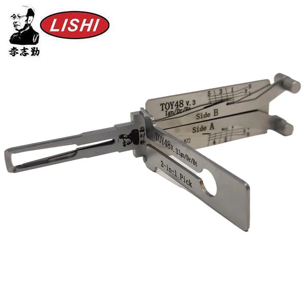 Decodor auto Lishi Original TOY48 v3 – 2-in-1 Pick pentru deblocare contact, usi si portbagaj, compatibil Toyota, Lexus, Subaru