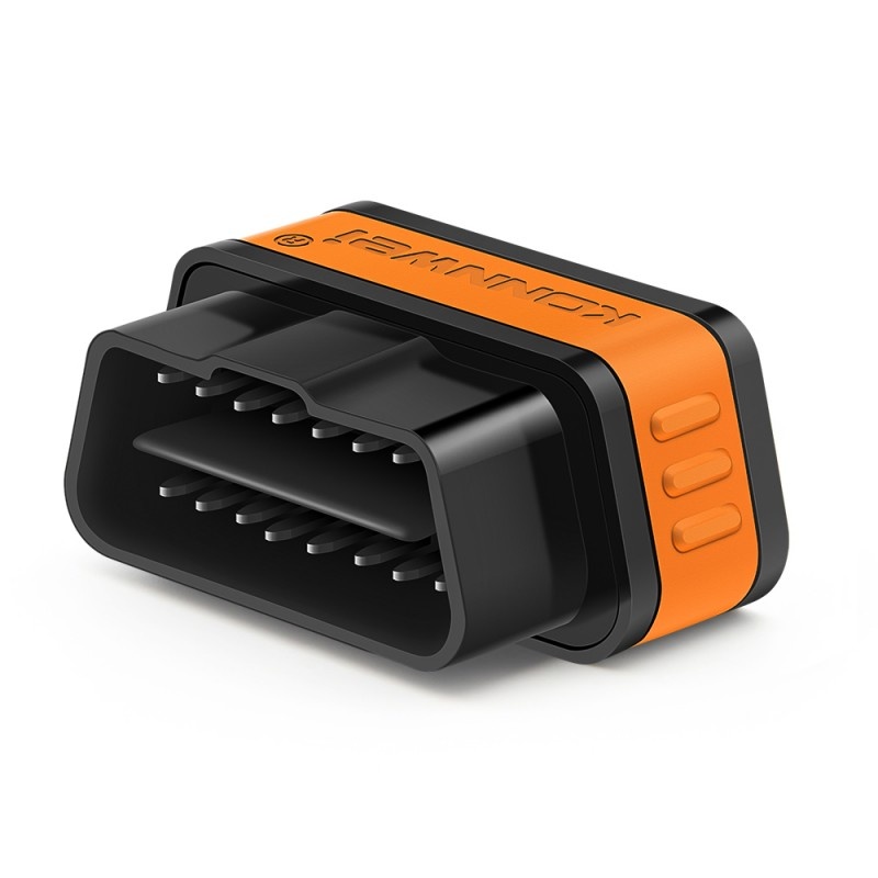 Diagnoza auto OBD2 KONNWEI KW901, Bluetooth 5.0, Buton ON-OFF, compatibil Android iOS, ELM 327 OBDII, Negru/Orange - 1 | YEO