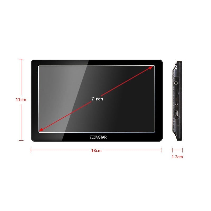 GPS Auto/Camion Navigatie Techstar® 7 inch, Display Touchscreen Premium, Bluetooth, 8GB Windows CE 128 Ram, Negru - 1 | YEO