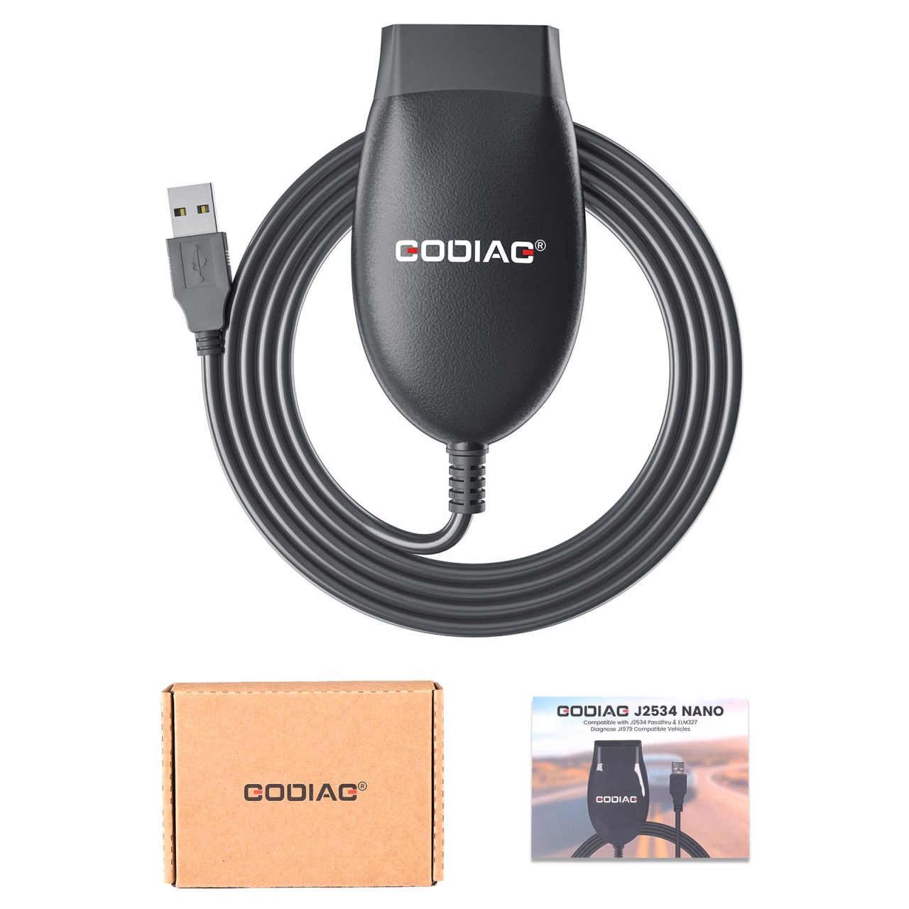 Interfata diagnoza auto GODIAG J2534 Nano, OBD2 la USB, 16 pini, compatibila J2534 si ELM327, pentru diagnoza si programare ECU - imagine 8