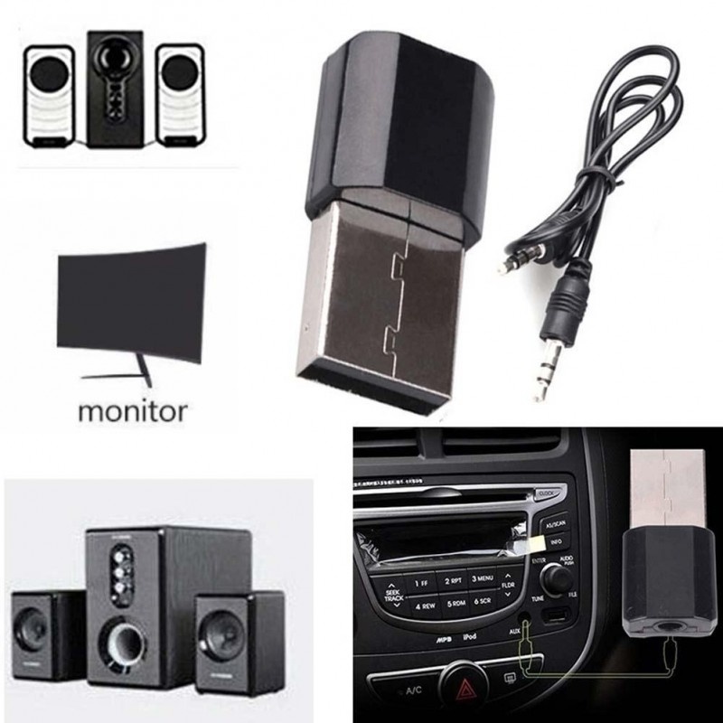 Mini Receptor Adaptor Bluetooth Car Kit Techstar®, Wireless cu USB si Auxiliar - 3 | YEO