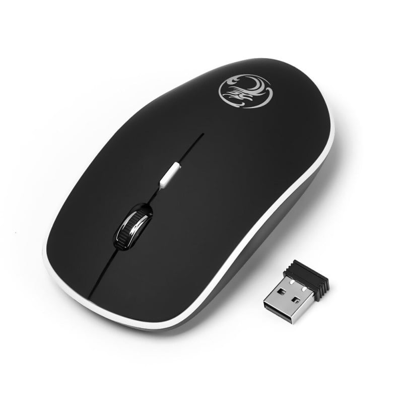 Mouse Silentios Techstar® iMice, Wireless, 1600 DPI, Ergonomic, Fara sunet, USB