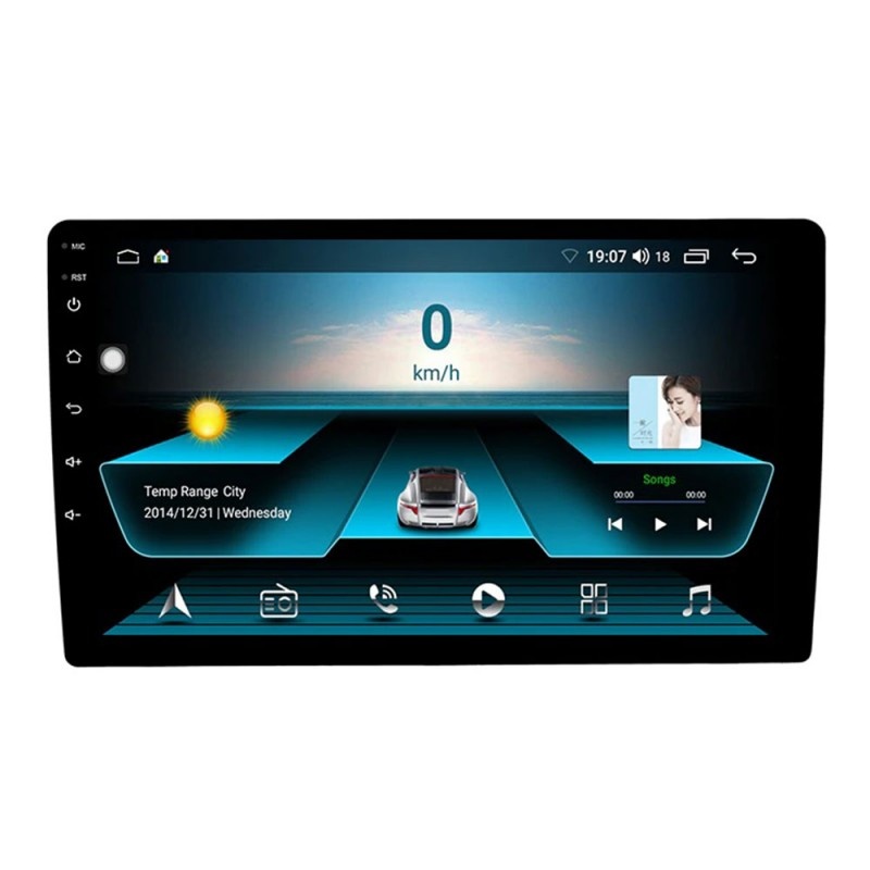 Player Auto 9 Inch Techstar®, 2DiN, Radio FM, Navigatie, GPS, Android 11, 1 GB RAM, 16 ROM, MirrorLink, Mp5, Bluetooth, Touchscreen, Divix, AVI, USB, SD Card, AUX - 2 | YEO