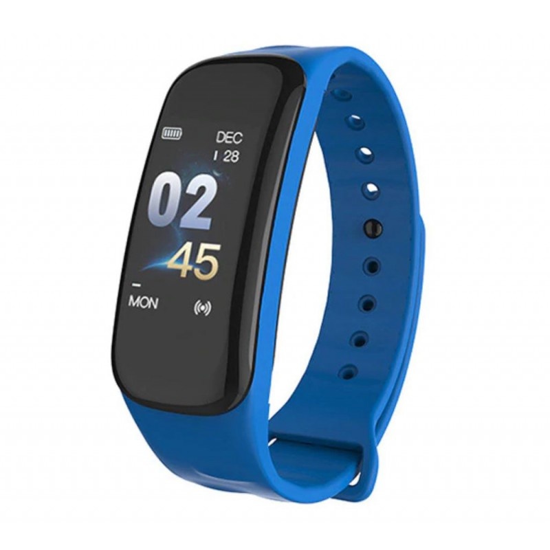 Resigilat Bratara Smart Smartband Techstar® C1 Fitness, Waterproof IP65, BT4.0, OLED Color, Albastru