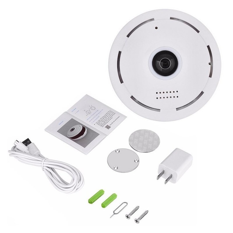 Poze Resigilat Camera Supraveghere Video Techstar® D80, HD 960P , Wireless, Iluminare LED, 360°, Detectare Miscare, Microfon, Difuzor