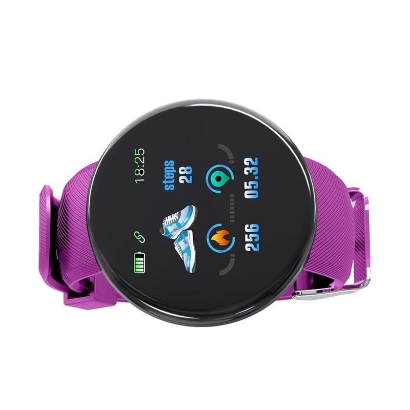 Resigilat Ceas Smartwatch Techstar® D18, 1.3inch OLED, Bluetooth 4.0, Monitorizare Tensiune, Puls, Oxigenarea Sangelui, Waterproof IP65, Mov - 1 | YEO