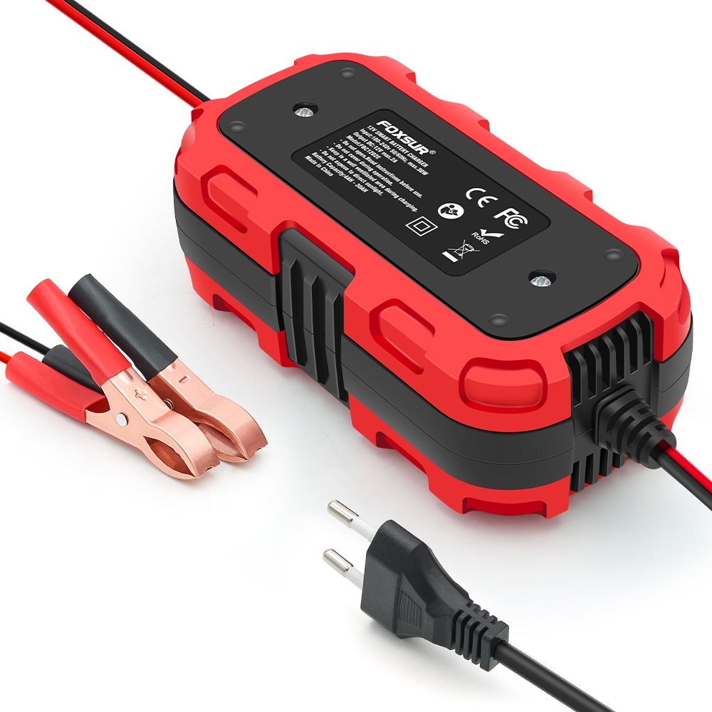 Resigilat Incarcator redresor baterie moto Techstar 12V 2A cu oprire automata, incarcare inteligenta cu 3 etape, afisaj LED, detectare nivel incarcare, compatibil AGM, GEL, SLA, WET, protectie multipla, supraincalzire si scurtcircuit - imagine 12