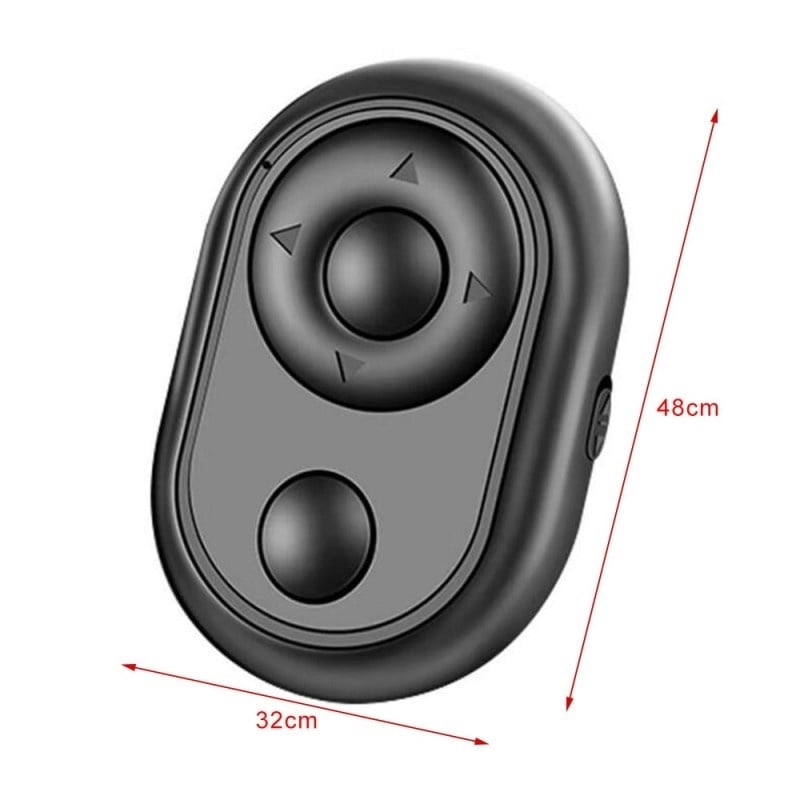Resigilat Mini Telecomanda Wireless Techstar®, Negru, Bluetooth, Control Camera, Timer, Control Player, Nu Necesita Aplicatie - 2 | YEO