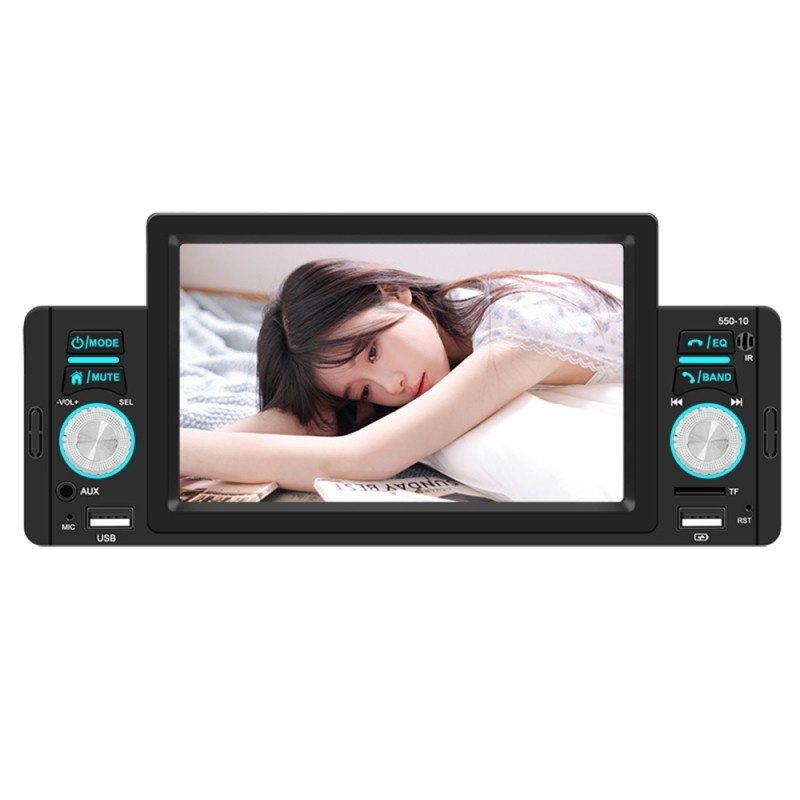 Resigilat MP5 Player Auto Techstar® 5001, Ecran 5 inch, 1280x480P, Compatibil Apple Carplay/Android Auto, Bluetooth, Mirror Link, Card TF, USB, AUX, Negru - 2 | YEO