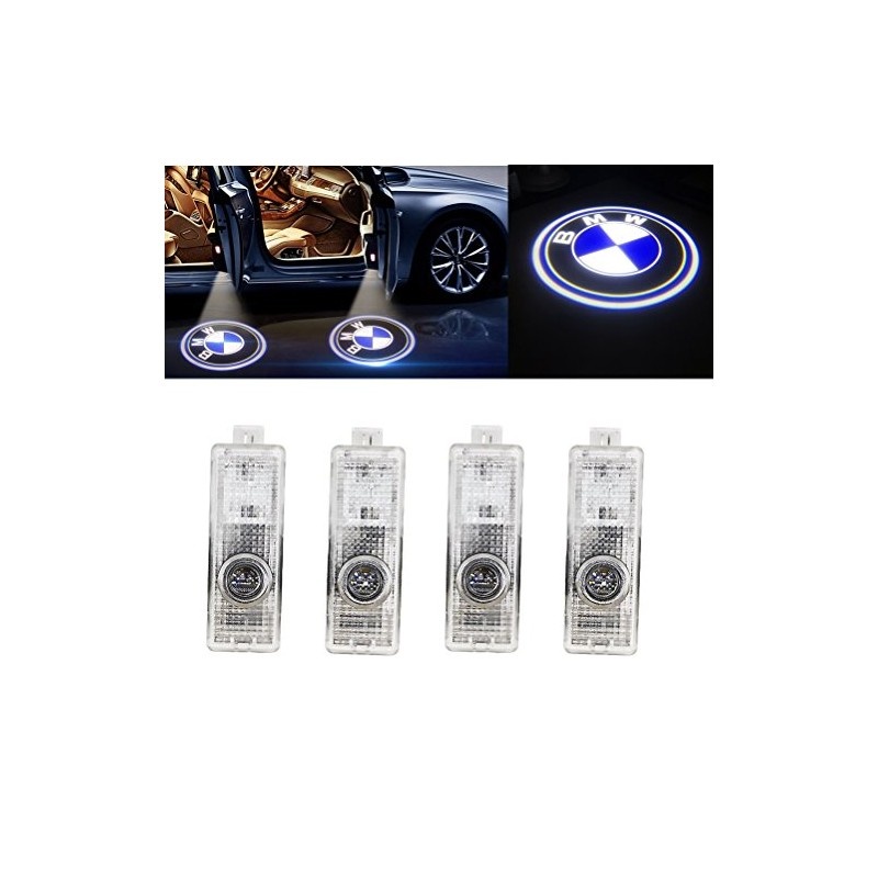 Set 2 Bucati Emblema Logo LED Portiera dedicata Marca Auto BMW